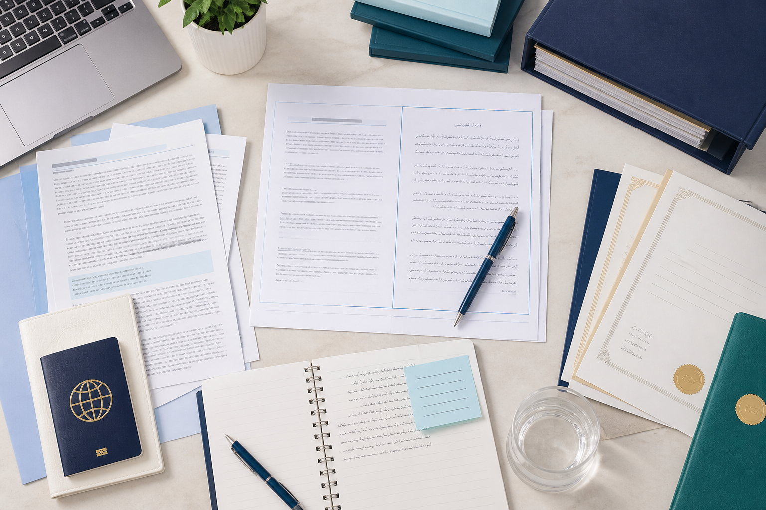 Organised multilingual documents prepared for translation review